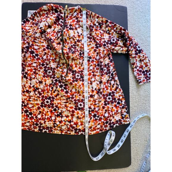 Rafaella Women's XL 3/4 zipper top 3/4 sleeve Fall colors - Picture 6 of 10